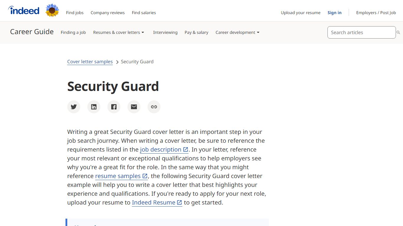Security Guard Cover Letter Examples and Templates - Indeed